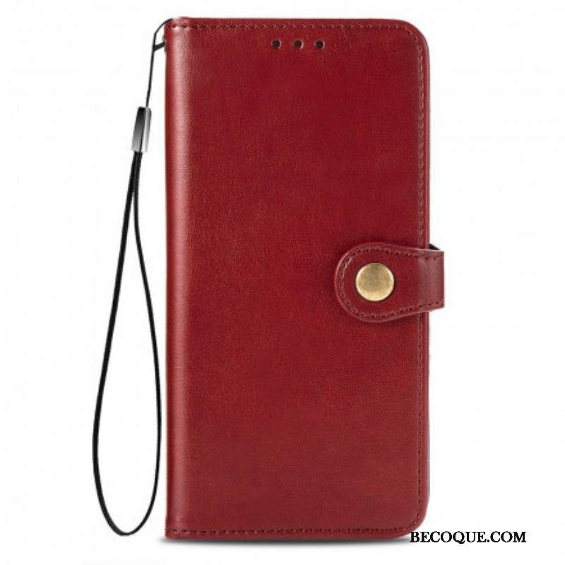 Kotelot Samsung Galaxy A52 4G / A52 5G / A52s 5G Keinonahkaa Ja Vintage-lukko