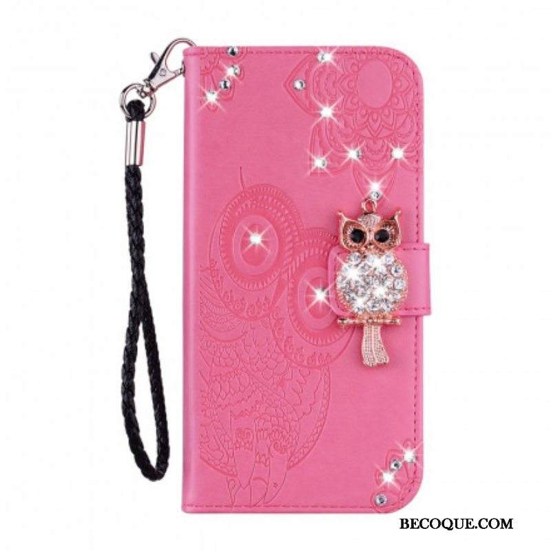 Kotelot Samsung Galaxy A52 4G / A52 5G / A52s 5G Pöllö Mandala Ja Charm