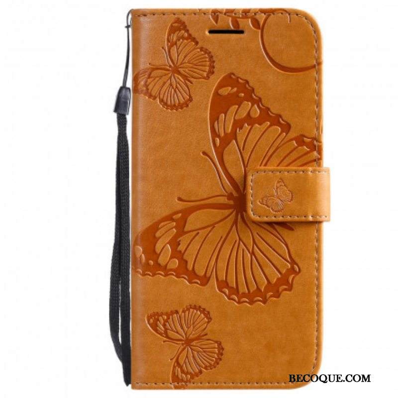 Kotelot Samsung Galaxy A52 4G / A52 5G / A52s 5G Suojaketju Kuori Jättiläishihnaperhoset