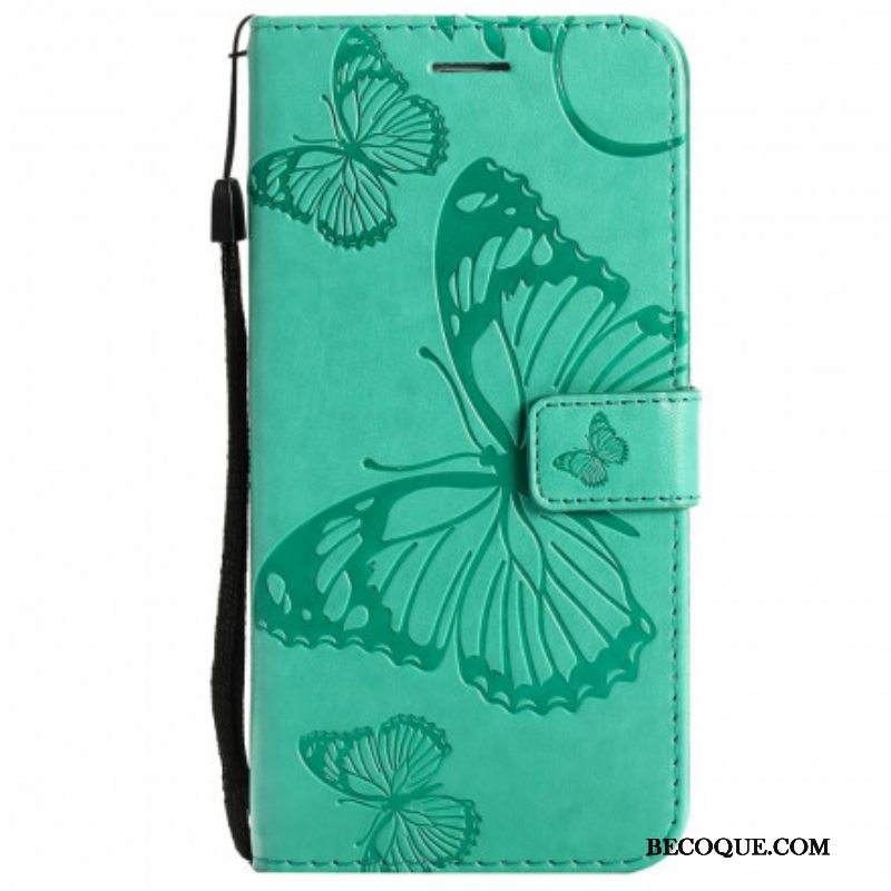 Kotelot Samsung Galaxy A52 4G / A52 5G / A52s 5G Suojaketju Kuori Jättiläishihnaperhoset