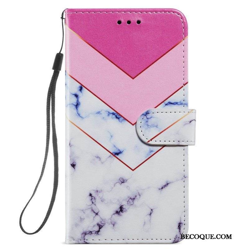 Kotelot Samsung Galaxy A54 5G Suojaketju Kuori Strappy Style Marble