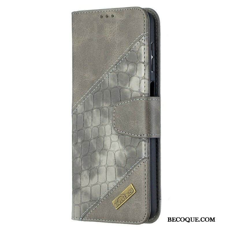 Kotelot Samsung Galaxy M12 / A12 Klassinen Krokotiilin Ihoefekti