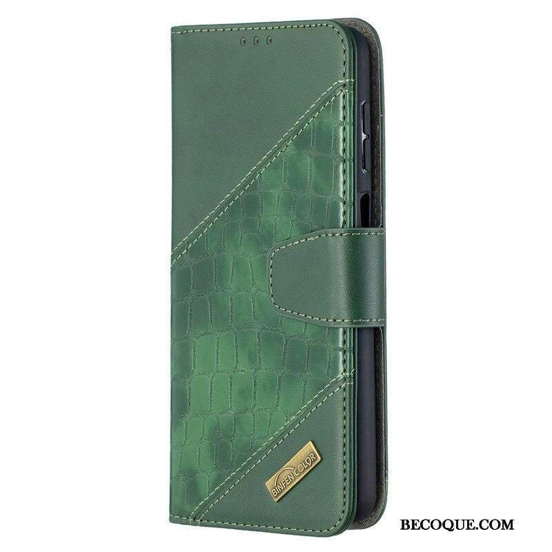 Kotelot Samsung Galaxy M12 / A12 Klassinen Krokotiilin Ihoefekti