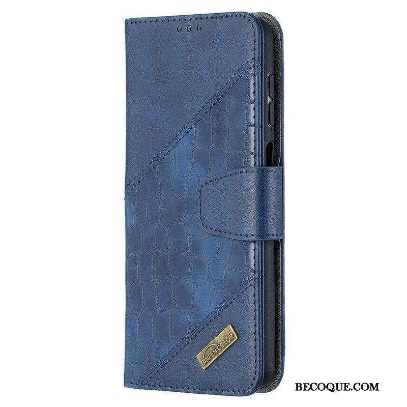 Kotelot Samsung Galaxy M12 / A12 Klassinen Krokotiilin Ihoefekti