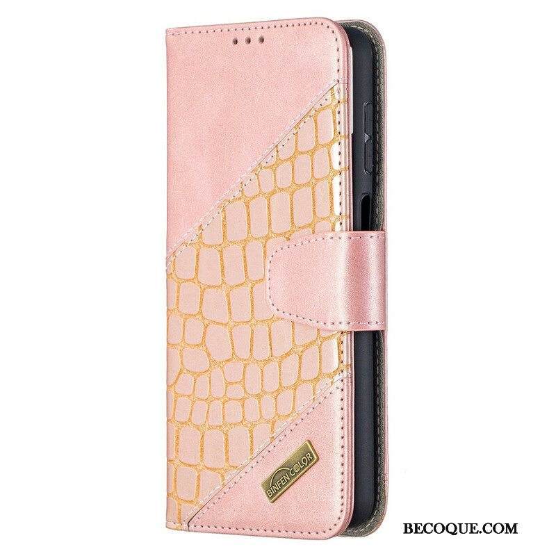 Kotelot Samsung Galaxy M12 / A12 Klassinen Krokotiilin Ihoefekti