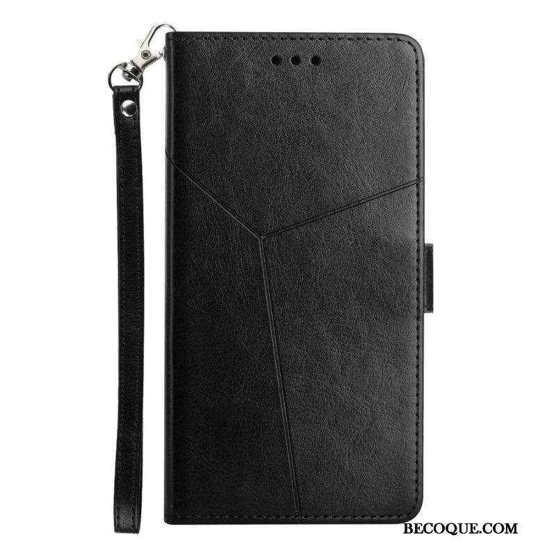 Kotelot Samsung Galaxy M12 / A12 Tyylikäs Nahkainen Geo Y -design