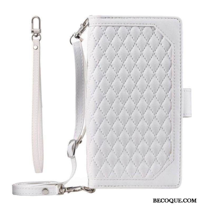 Kotelot Samsung Galaxy M13 Tikattu Olkahihnalla Ja Hihnalla