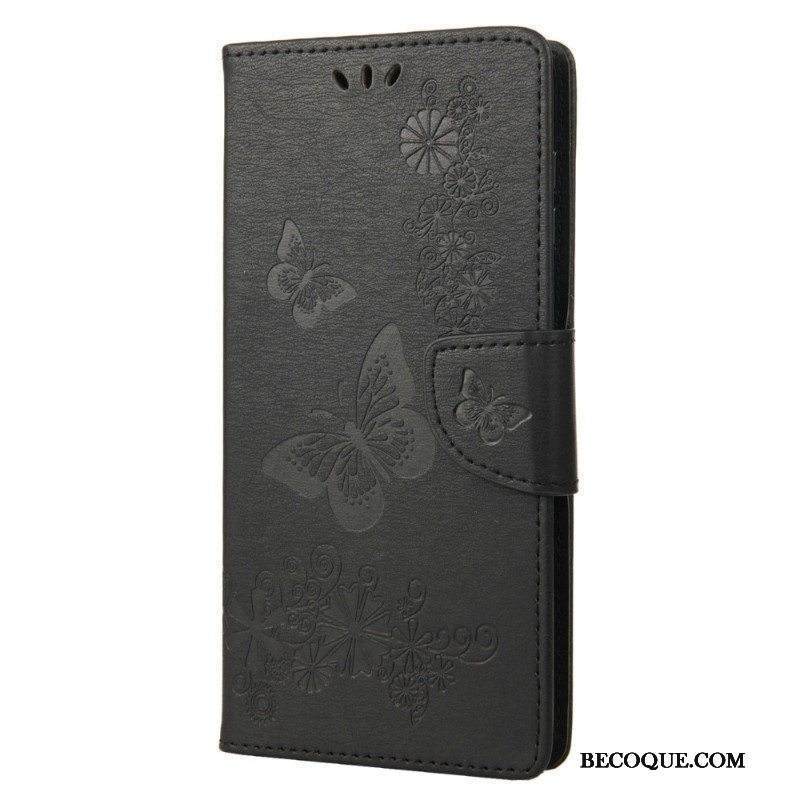 Kotelot Samsung Galaxy M23 5G Suojaketju Kuori Stringit Perhoset