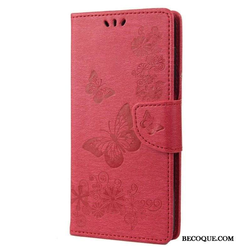 Kotelot Samsung Galaxy M23 5G Suojaketju Kuori Stringit Perhoset