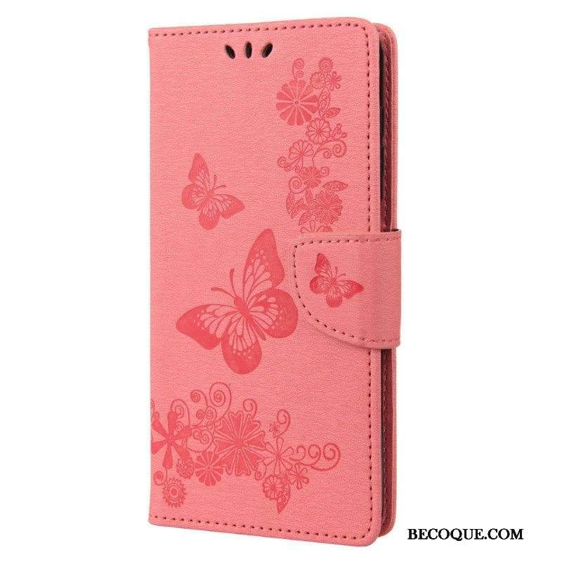 Kotelot Samsung Galaxy M23 5G Suojaketju Kuori Stringit Perhoset