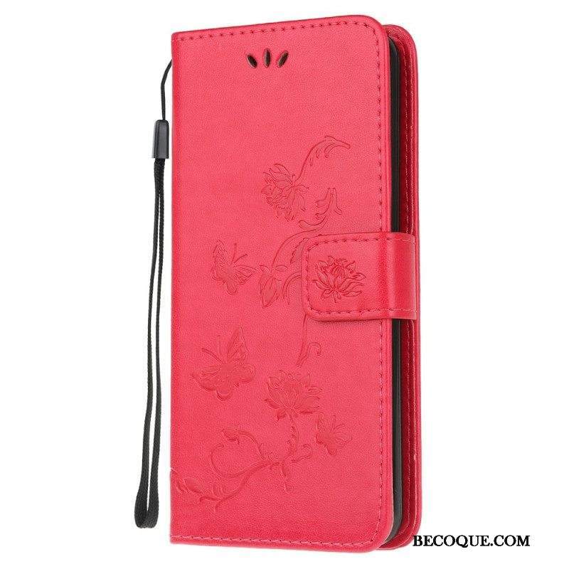 Kotelot Samsung Galaxy M32 Suojaketju Kuori Strap Kukat