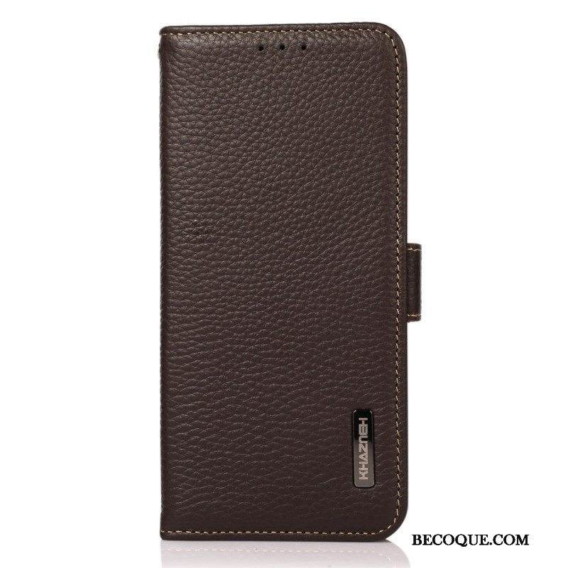 Kotelot Samsung Galaxy M53 5G Litsi Nahka Khazneh Rfid