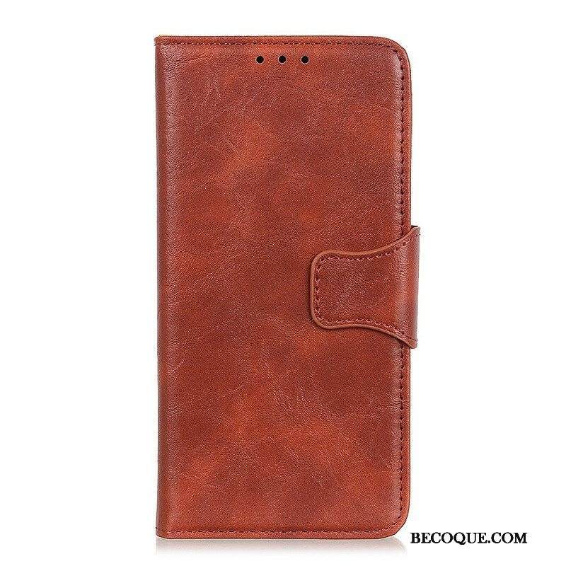 Kotelot Samsung Galaxy S21 FE Halkaistu Nahkainen Käännettävä Lukko