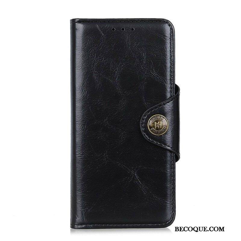 Kotelot Samsung Galaxy S21 FE Keinonahkainen Patenttipainike