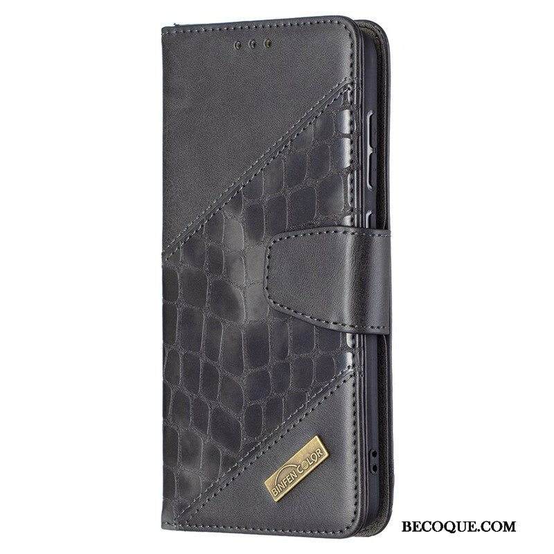 Kotelot Samsung Galaxy S21 FE Klassinen Krokotiilin Ihoefekti