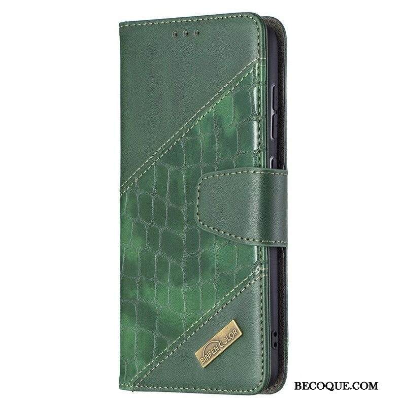 Kotelot Samsung Galaxy S21 FE Klassinen Krokotiilin Ihoefekti