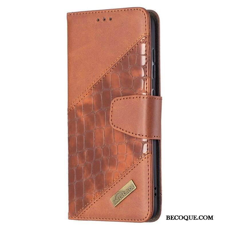 Kotelot Samsung Galaxy S21 FE Klassinen Krokotiilin Ihoefekti