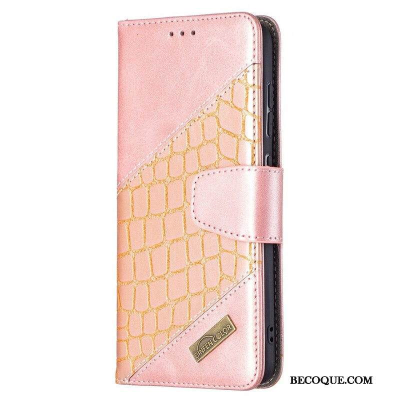 Kotelot Samsung Galaxy S21 FE Klassinen Krokotiilin Ihoefekti