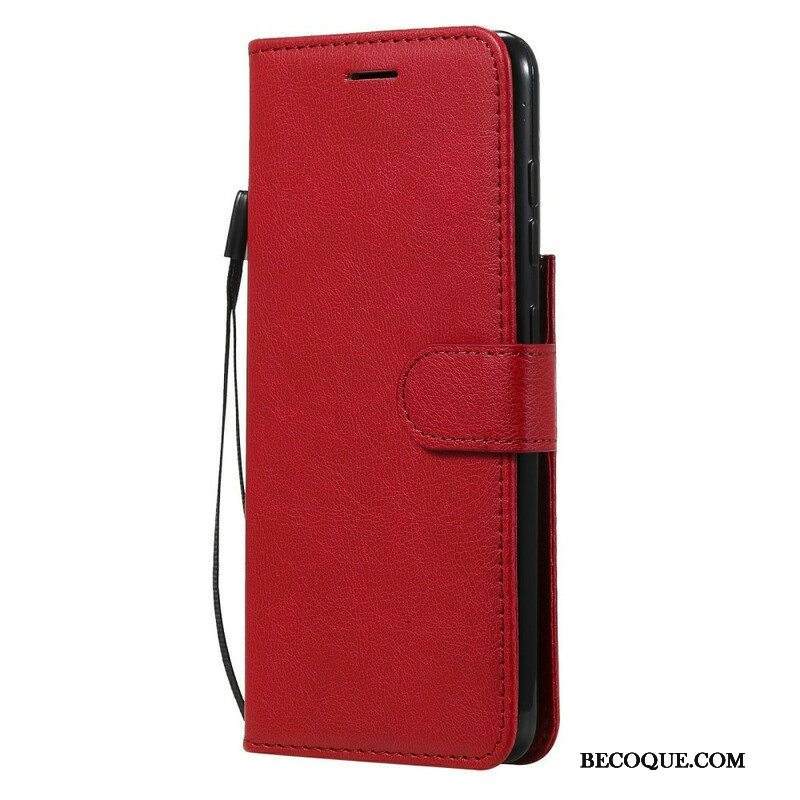 Kotelot Samsung Galaxy S21 FE Suojaketju Kuori Strappy Leather Effect