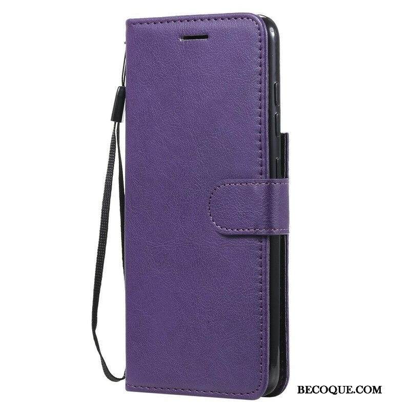 Kotelot Samsung Galaxy S21 FE Suojaketju Kuori Strappy Leather Effect