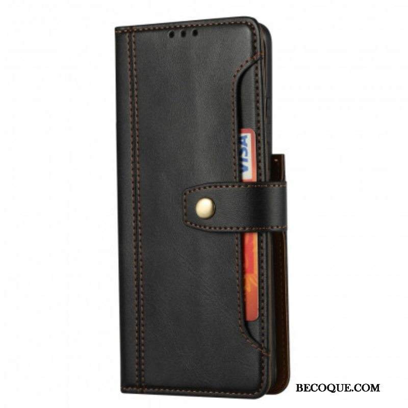 Kotelot Samsung Galaxy S21 Ultra 5G Edessä Korttipidike Ja Hihna