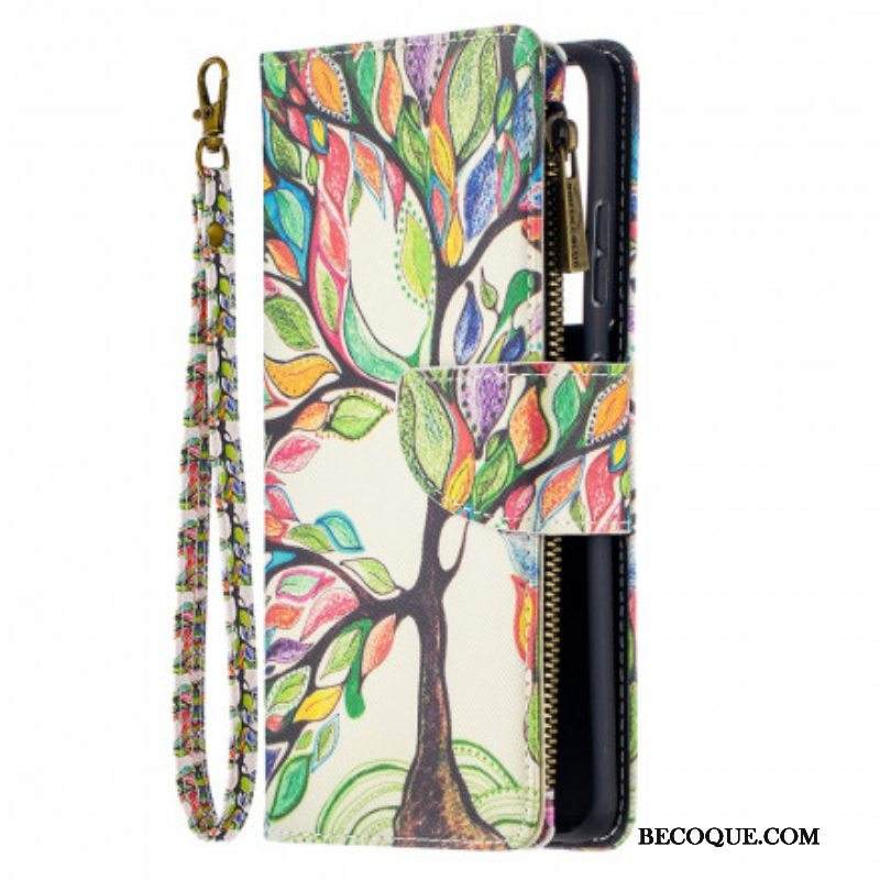 Kotelot Samsung Galaxy S21 Ultra 5G Vetoketjullinen Puutasku