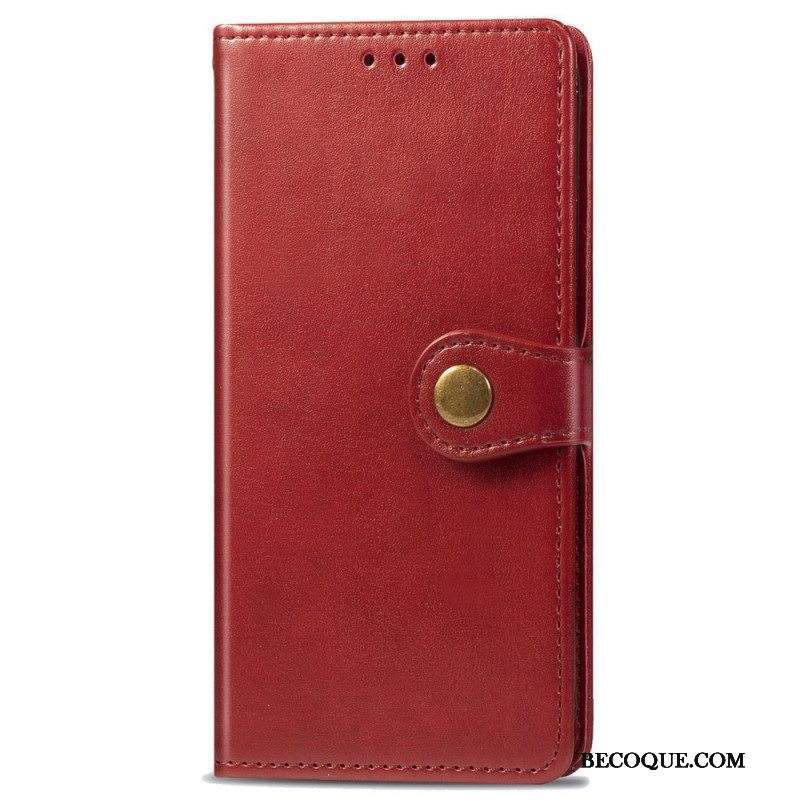 Kotelot Samsung Galaxy S22 Ultra 5G Keinonahkaa Ja Vintage-lukko