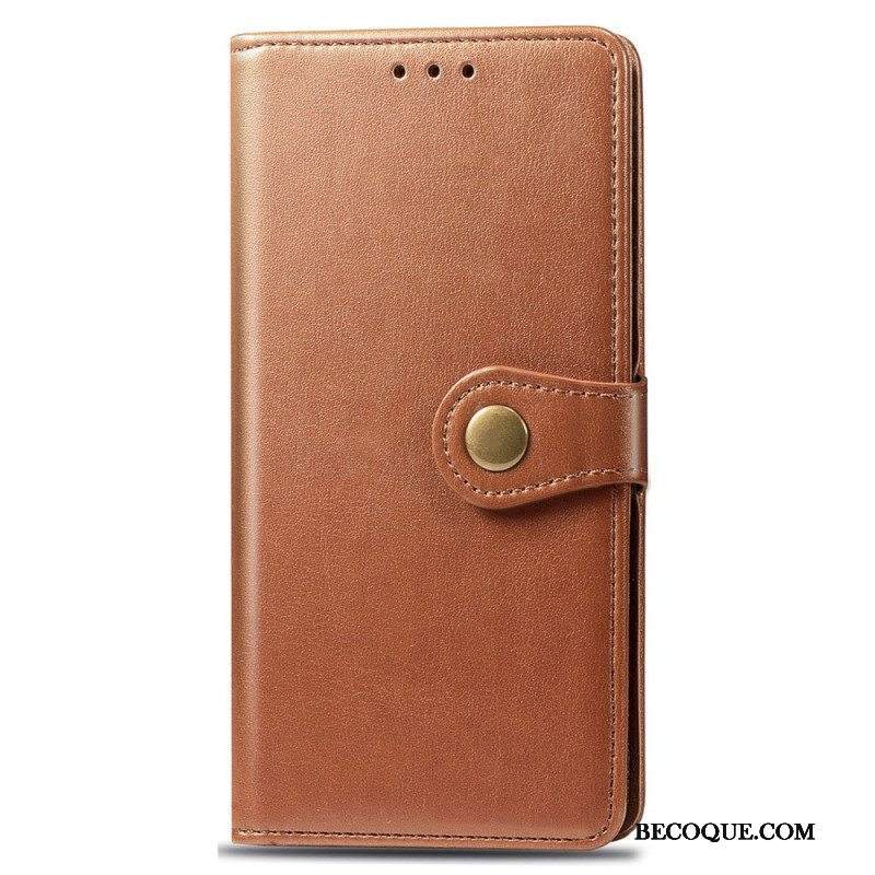 Kotelot Samsung Galaxy S22 Ultra 5G Keinonahkaa Ja Vintage-lukko