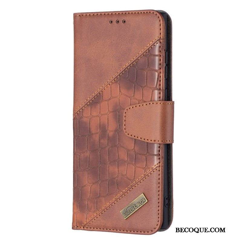 Kotelot Samsung Galaxy S22 Ultra 5G Klassinen Krokotiilin Ihoefekti