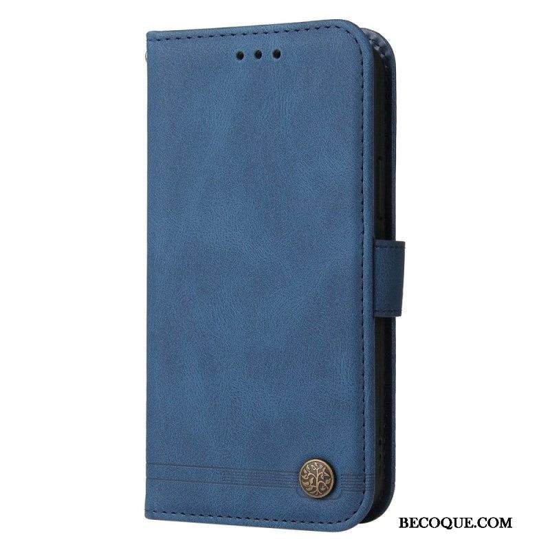 Kotelot Samsung Galaxy S23 5G Nahkatyyli Koristeellisella Niitillä