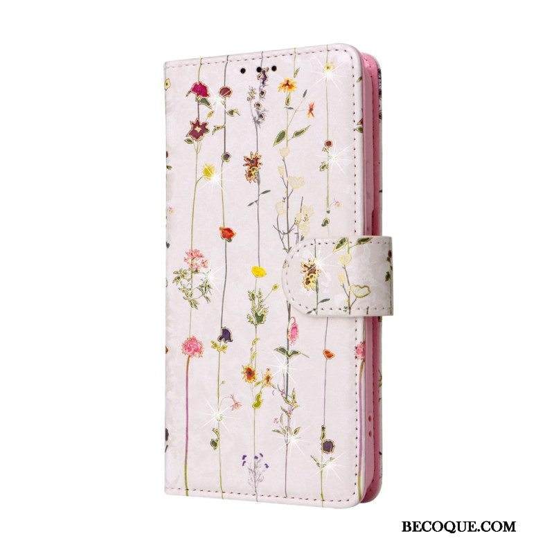 Kotelot Samsung Galaxy S23 5G Rfid-kukat Kaulanauhalla