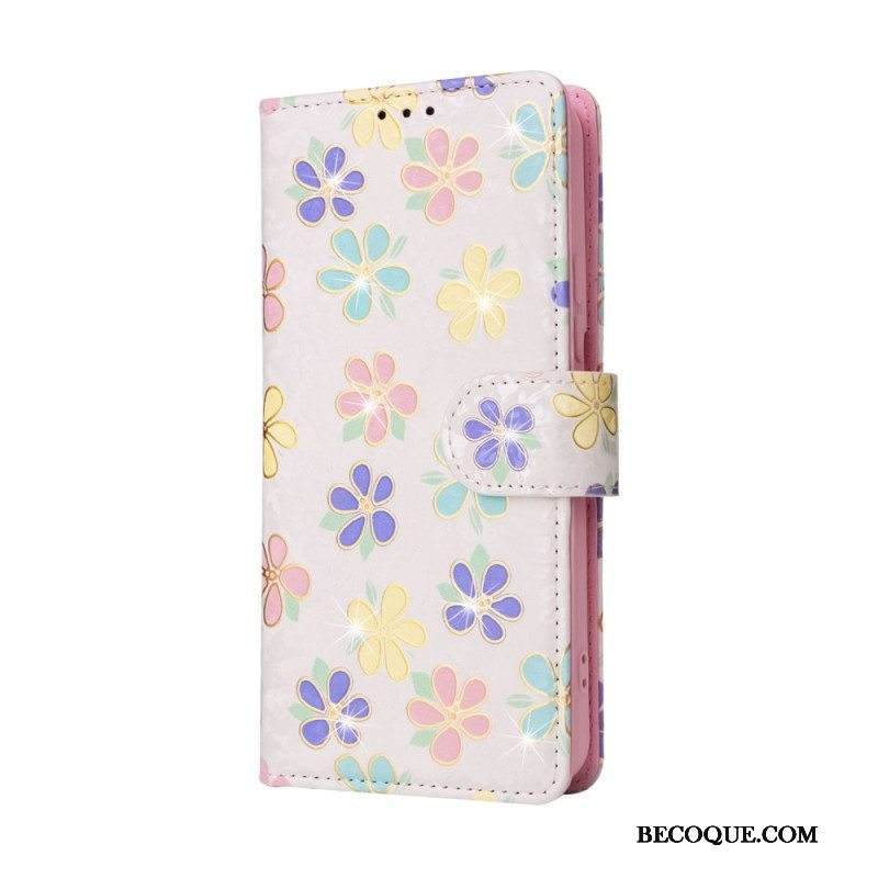 Kotelot Samsung Galaxy S23 5G Rfid-kukat Kaulanauhalla