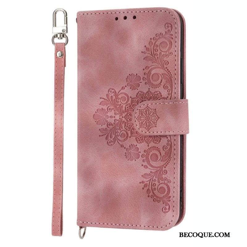 Kotelot Samsung Galaxy S23 5G Suojaketju Kuori Strappy Pitsi Mandala