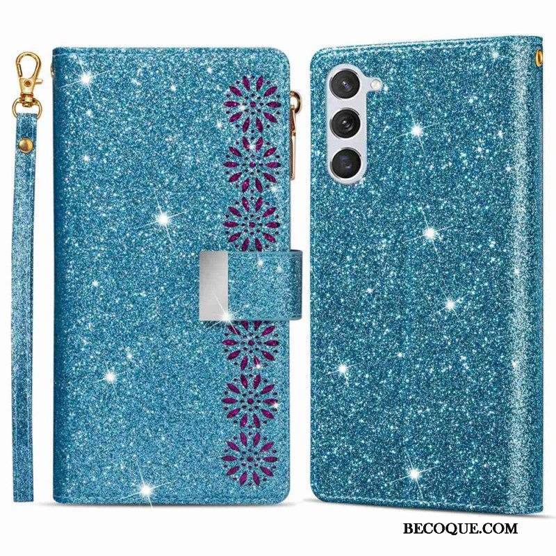 Kotelot Samsung Galaxy S23 Plus 5G Lompakkokotelo Paljetteja Lompakko