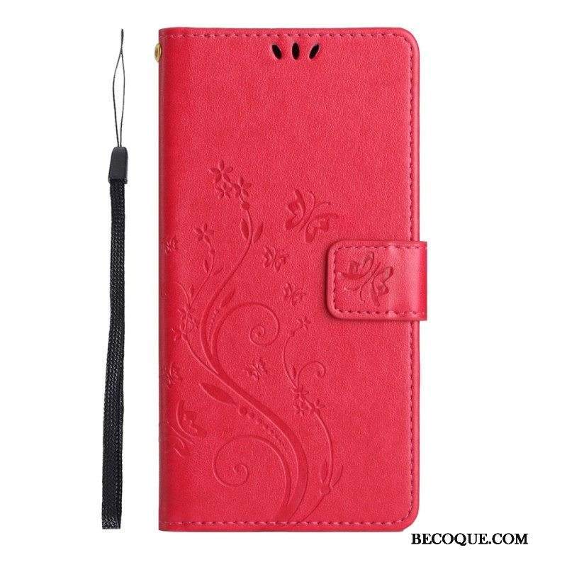 Kotelot Samsung Galaxy S23 Plus 5G Suojaketju Kuori Strappy Kukka