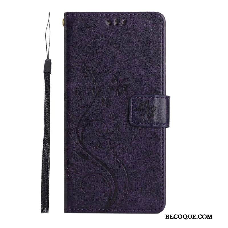 Kotelot Samsung Galaxy S23 Plus 5G Suojaketju Kuori Strappy Kukka