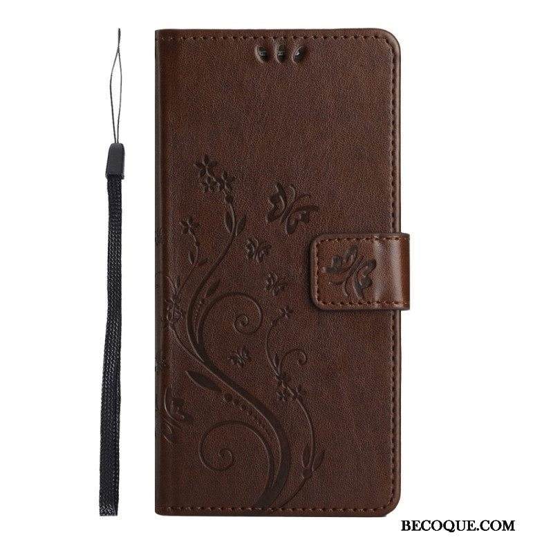 Kotelot Samsung Galaxy S23 Plus 5G Suojaketju Kuori Strappy Kukka