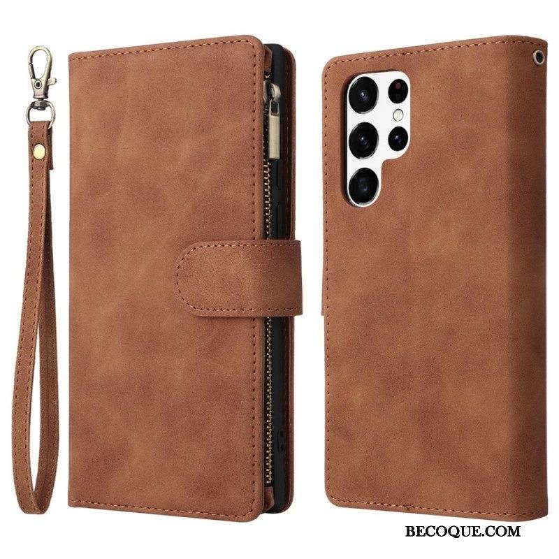 Kotelot Samsung Galaxy S23 Ultra 5G Vetoketjullinen Pussi