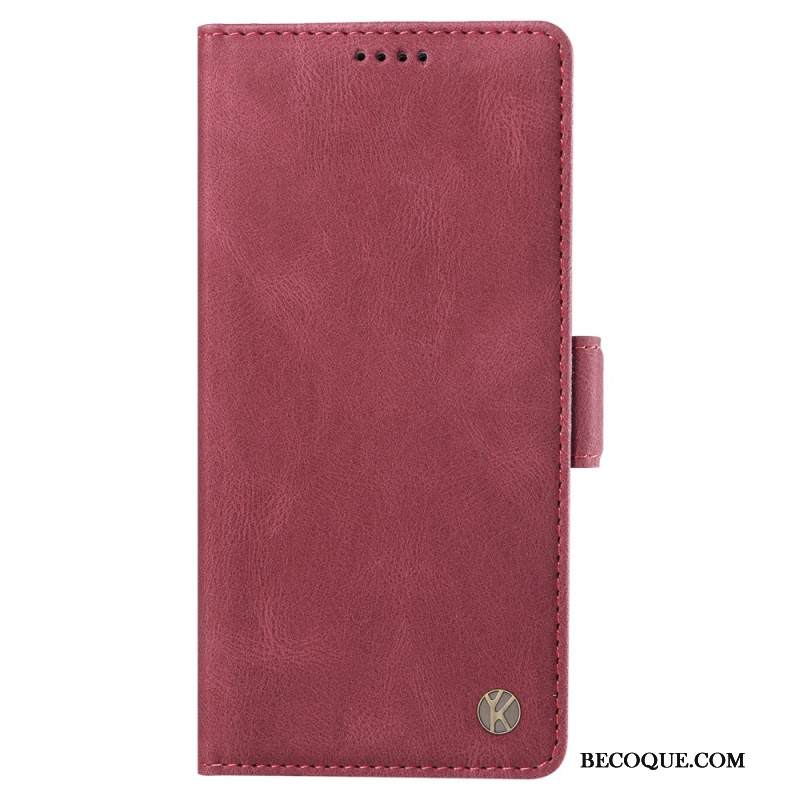 Kotelot Samsung Galaxy S24 Fe Yikatu Mokkanahkaefekti Suojakuori