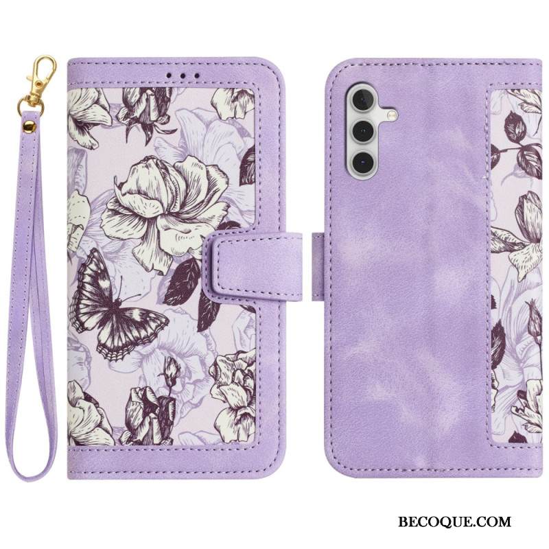 Kotelot Samsung Galaxy S25 5g Kukkakuvioinen Lompakko