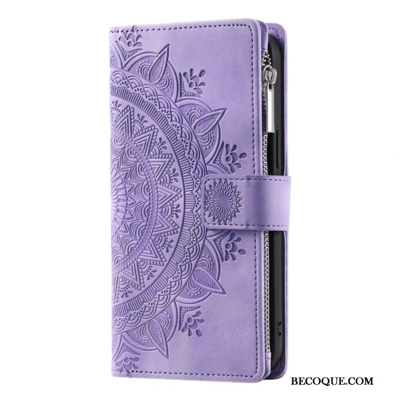 Kotelot Samsung Galaxy S25 5g Mandala-mokkanahkaefektilompakko