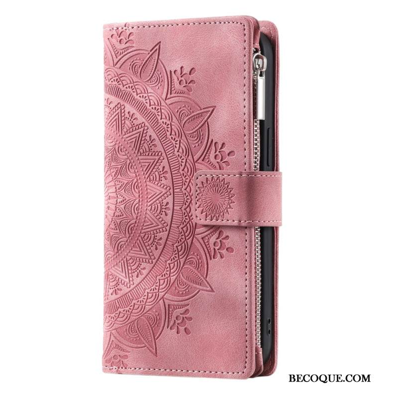 Kotelot Samsung Galaxy S25 5g Mandala-mokkanahkaefektilompakko