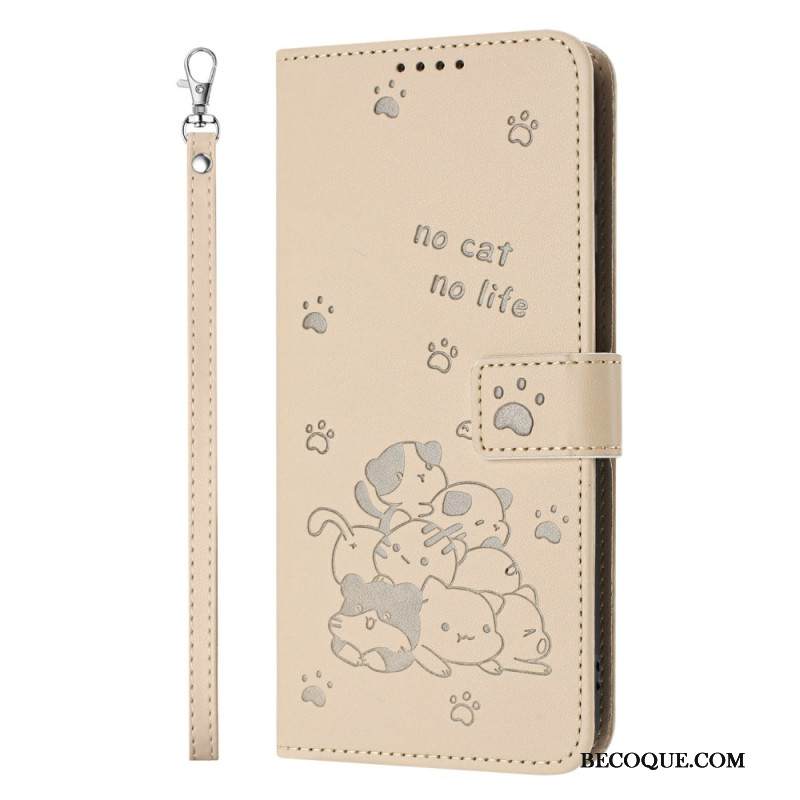 Kotelot Samsung Galaxy S25 Fe Kissakuvio Hihnalla