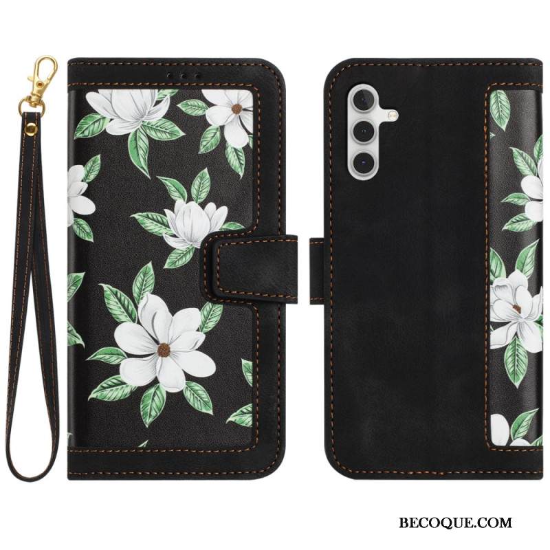 Kotelot Samsung Galaxy S25 Plus 5g Kukkakuvio Hihnalla