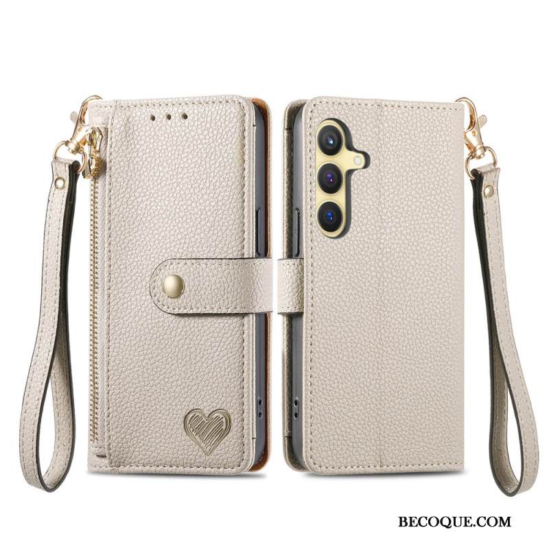 Kotelot Samsung Galaxy S25 Plus 5g Nahkalompakko Jossa Rfid-suojattu Vetoketjutasku Suojakuori