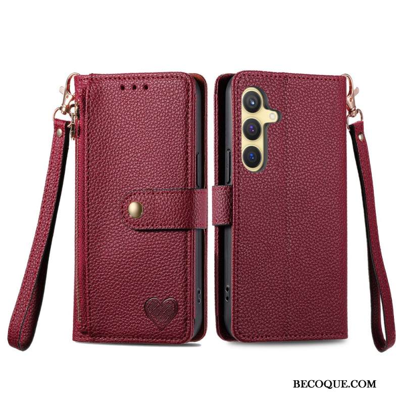 Kotelot Samsung Galaxy S25 Plus 5g Nahkalompakko Jossa Rfid-suojattu Vetoketjutasku Suojakuori