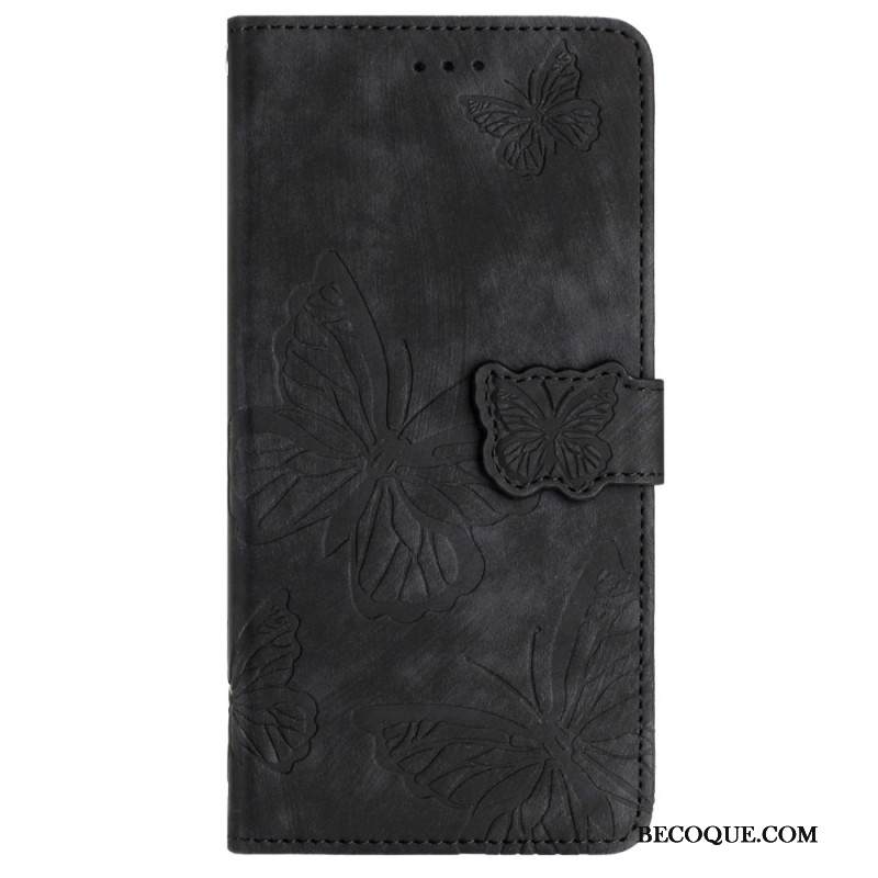 Kotelot Samsung Galaxy S25 Ultra 5g Mokkanahkakuvioiset Perhoset Suojakuori