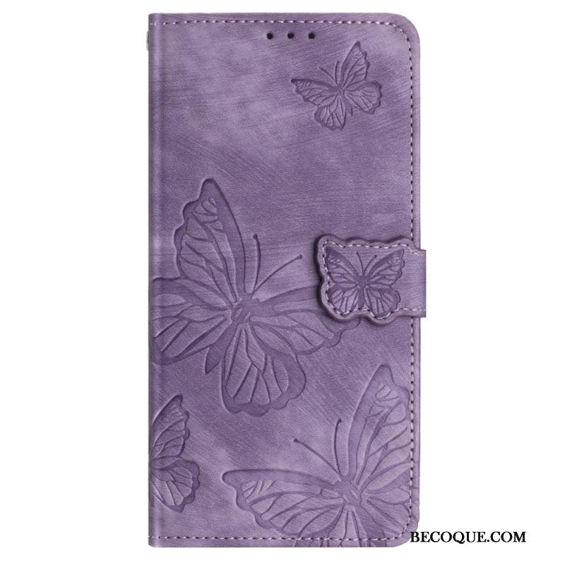 Kotelot Samsung Galaxy S25 Ultra 5g Mokkanahkakuvioiset Perhoset Suojakuori