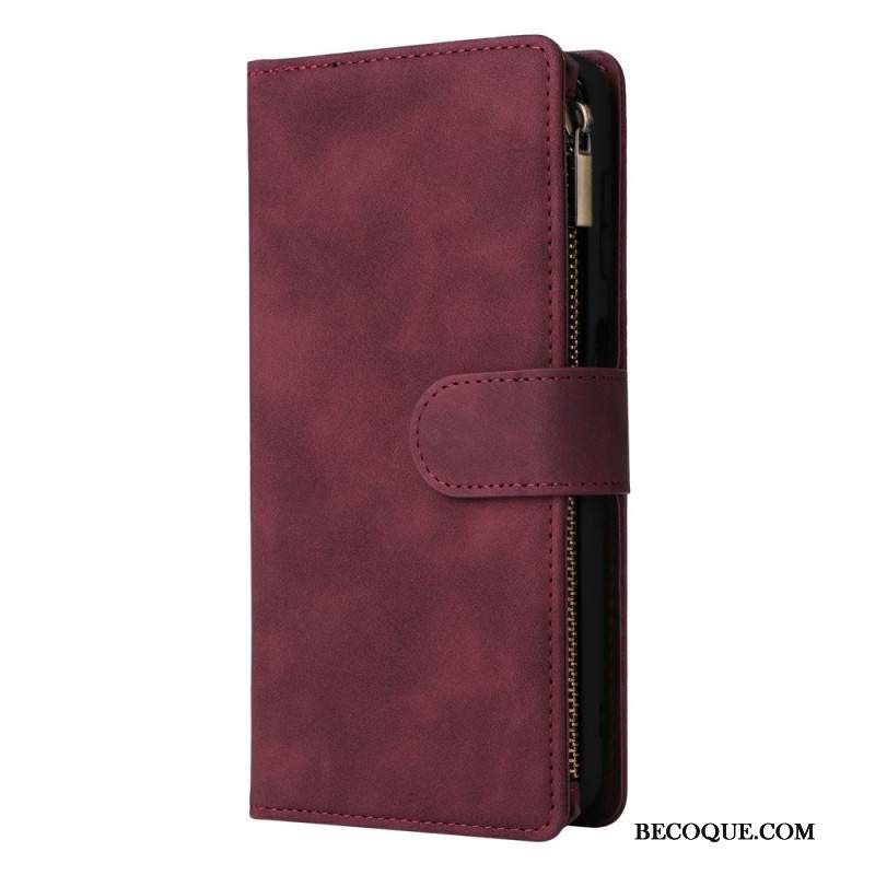 Kotelot Samsung Galaxy S26 Puhelinkuoret Mokkanahkakuvioinen Vetoketjullinen Lompakko