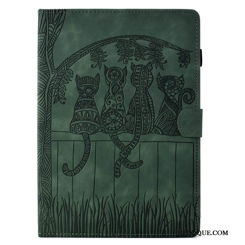 Kotelot Samsung Galaxy Tab S11 Mokkanahkaefekti Kissakuvio